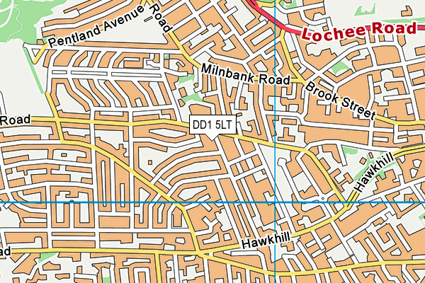 DD1 5LT map - OS VectorMap District (Ordnance Survey)