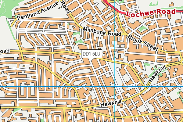 DD1 5LU map - OS VectorMap District (Ordnance Survey)