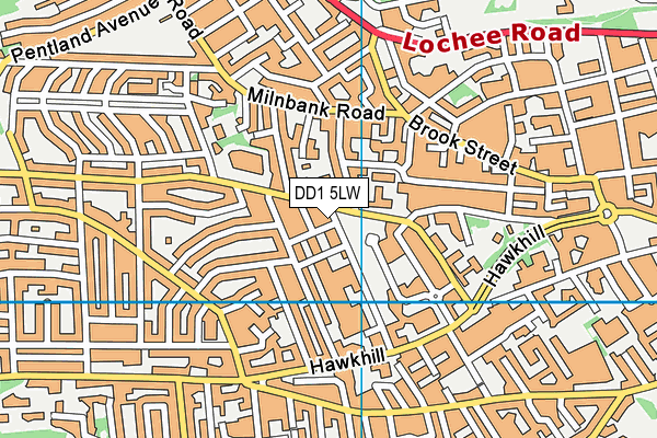 DD1 5LW map - OS VectorMap District (Ordnance Survey)