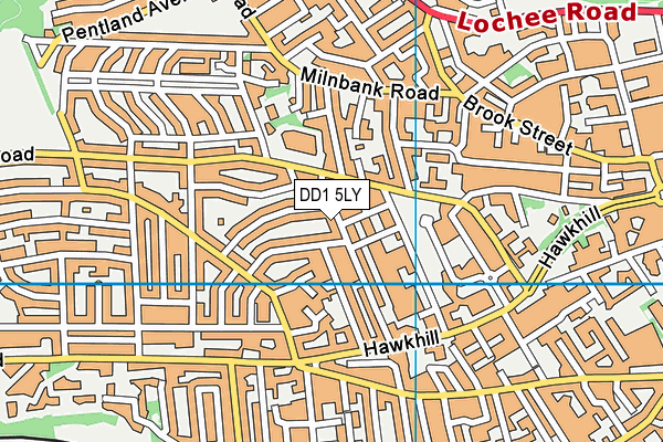 DD1 5LY map - OS VectorMap District (Ordnance Survey)