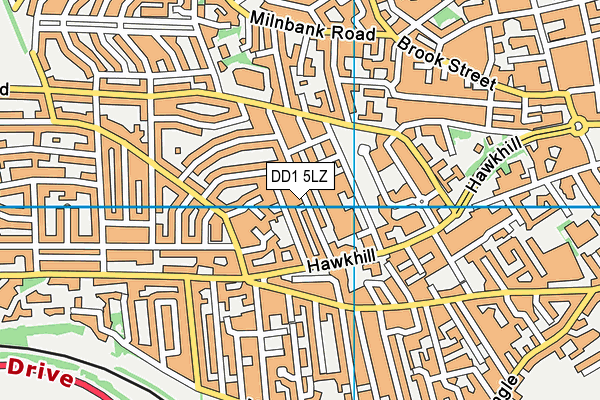 DD1 5LZ map - OS VectorMap District (Ordnance Survey)