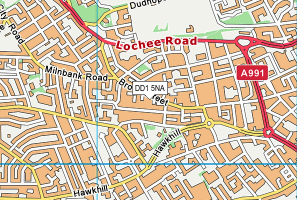 DD1 5NA map - OS VectorMap District (Ordnance Survey)