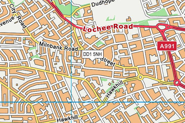 DD1 5NH map - OS VectorMap District (Ordnance Survey)