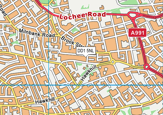 DD1 5NL map - OS VectorMap District (Ordnance Survey)