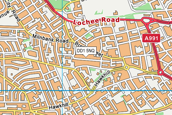 DD1 5NQ map - OS VectorMap District (Ordnance Survey)