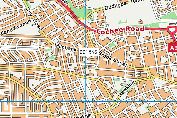 DD1 5NS map - OS VectorMap District (Ordnance Survey)