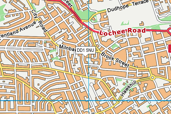 DD1 5NU map - OS VectorMap District (Ordnance Survey)