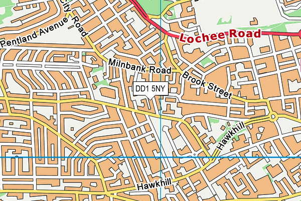 DD1 5NY map - OS VectorMap District (Ordnance Survey)