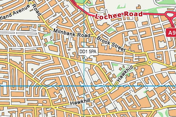 DD1 5PA map - OS VectorMap District (Ordnance Survey)