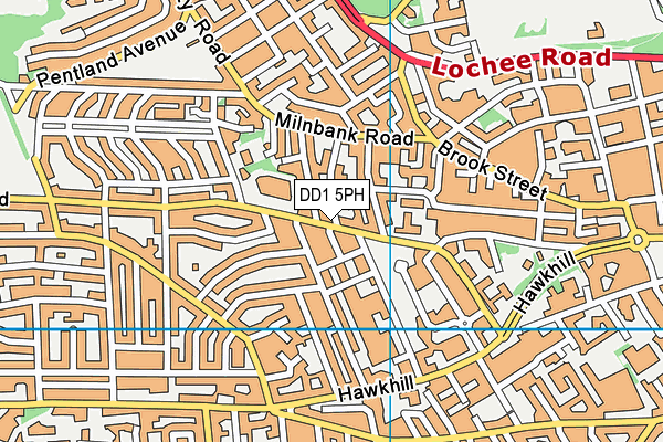 DD1 5PH map - OS VectorMap District (Ordnance Survey)