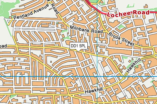 DD1 5PL map - OS VectorMap District (Ordnance Survey)