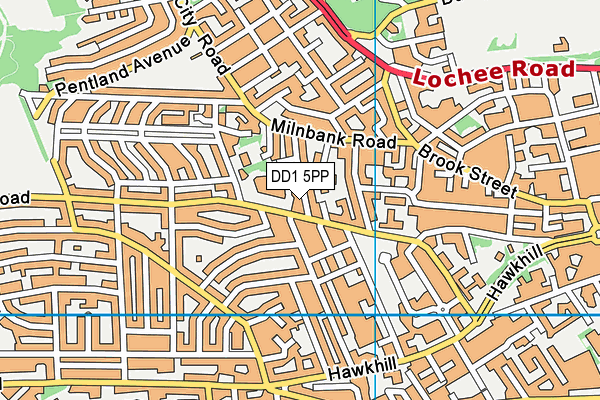 DD1 5PP map - OS VectorMap District (Ordnance Survey)