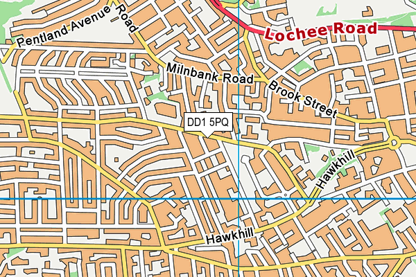 DD1 5PQ map - OS VectorMap District (Ordnance Survey)