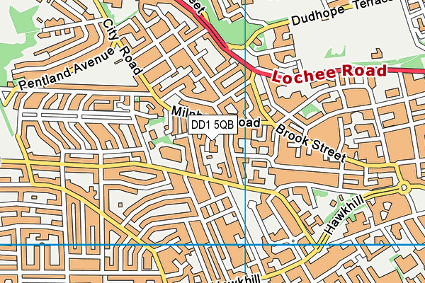 DD1 5QB map - OS VectorMap District (Ordnance Survey)