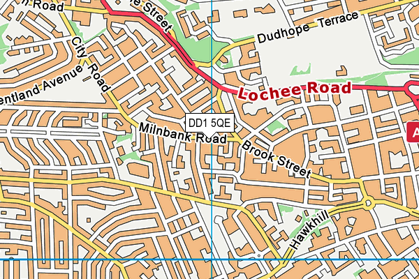 DD1 5QE map - OS VectorMap District (Ordnance Survey)