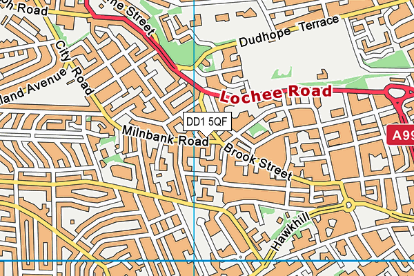 DD1 5QF map - OS VectorMap District (Ordnance Survey)