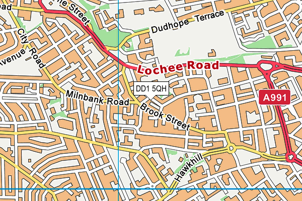 DD1 5QH map - OS VectorMap District (Ordnance Survey)