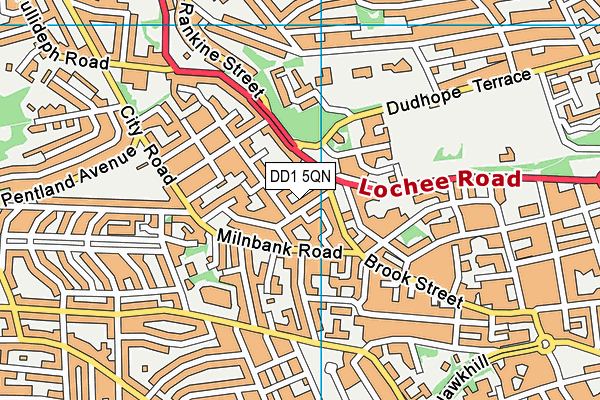 DD1 5QN map - OS VectorMap District (Ordnance Survey)