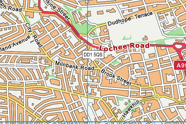 DD1 5QS map - OS VectorMap District (Ordnance Survey)