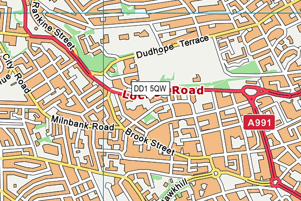 DD1 5QW map - OS VectorMap District (Ordnance Survey)