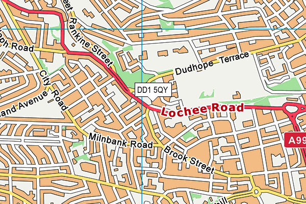 DD1 5QY map - OS VectorMap District (Ordnance Survey)