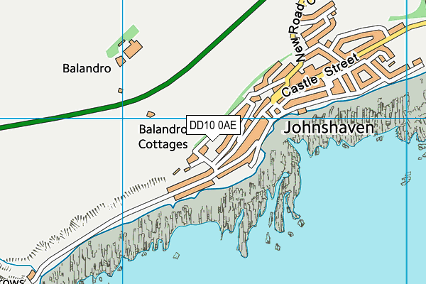DD10 0AE map - OS VectorMap District (Ordnance Survey)