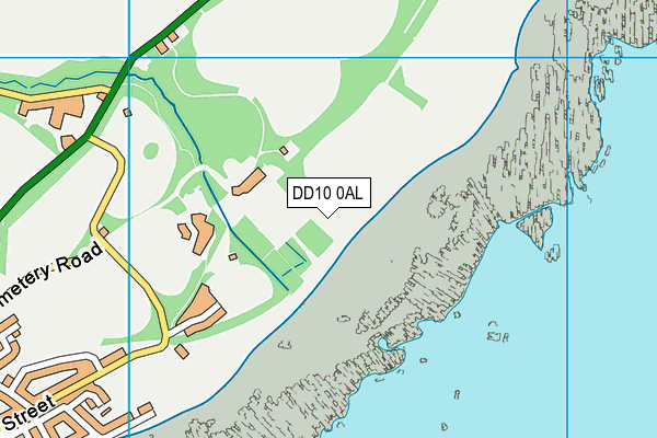 DD10 0AL map - OS VectorMap District (Ordnance Survey)