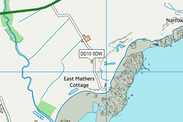 DD10 0DW map - OS VectorMap District (Ordnance Survey)