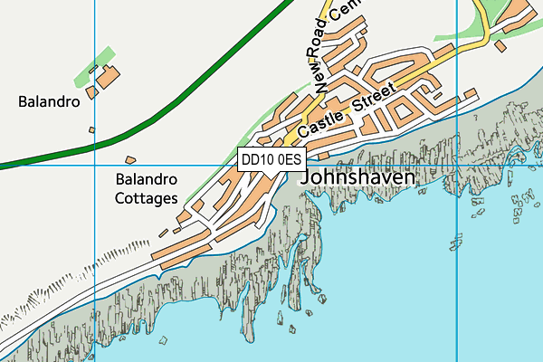 DD10 0ES map - OS VectorMap District (Ordnance Survey)