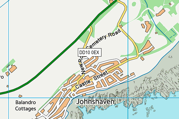 DD10 0EX map - OS VectorMap District (Ordnance Survey)