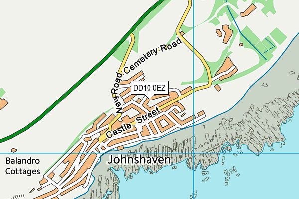 DD10 0EZ map - OS VectorMap District (Ordnance Survey)