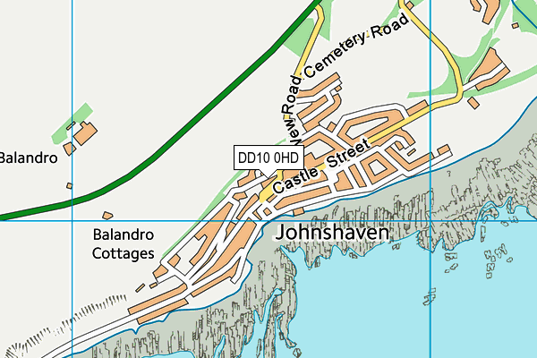 DD10 0HD map - OS VectorMap District (Ordnance Survey)