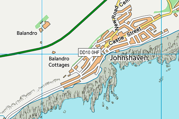 DD10 0HF map - OS VectorMap District (Ordnance Survey)