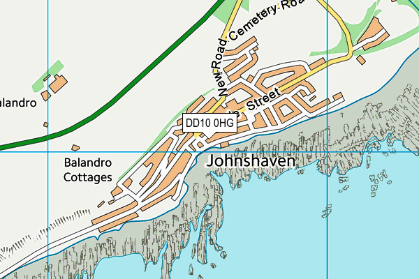DD10 0HG map - OS VectorMap District (Ordnance Survey)