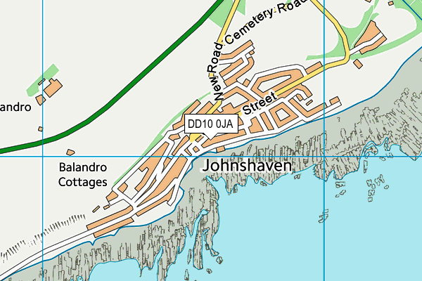 DD10 0JA map - OS VectorMap District (Ordnance Survey)