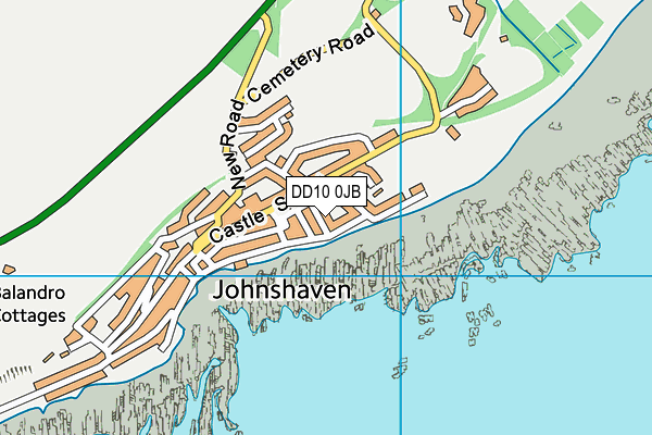 DD10 0JB map - OS VectorMap District (Ordnance Survey)