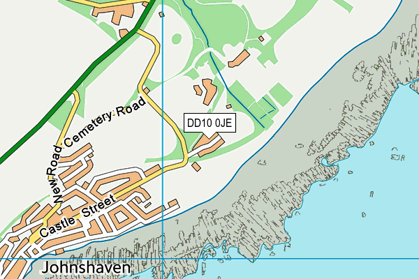 DD10 0JE map - OS VectorMap District (Ordnance Survey)