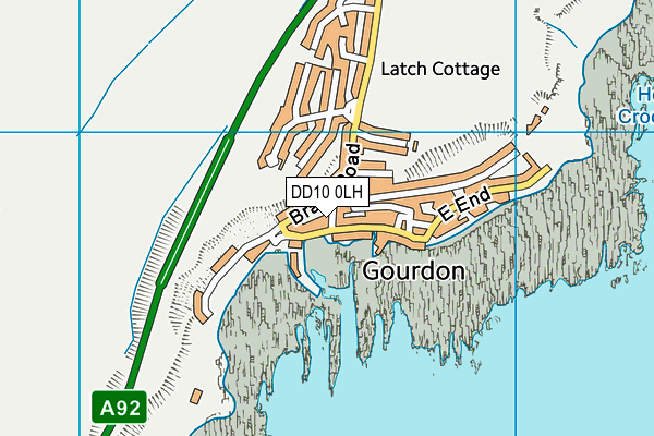 DD10 0LH map - OS VectorMap District (Ordnance Survey)