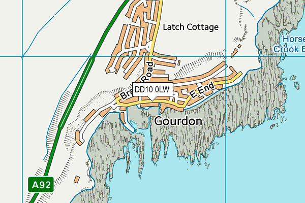 DD10 0LW map - OS VectorMap District (Ordnance Survey)