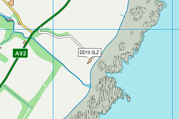 DD10 0LZ map - OS VectorMap District (Ordnance Survey)