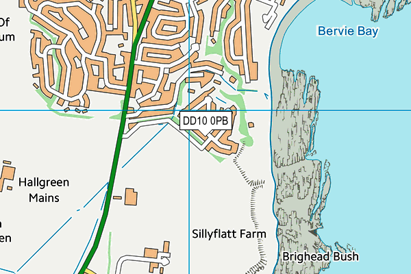 DD10 0PB map - OS VectorMap District (Ordnance Survey)