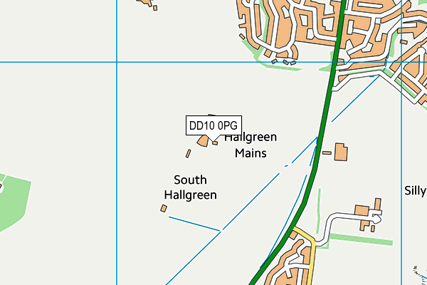 DD10 0PG map - OS VectorMap District (Ordnance Survey)