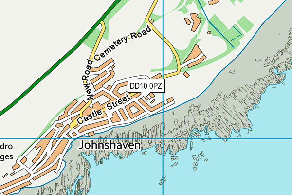 DD10 0PZ map - OS VectorMap District (Ordnance Survey)