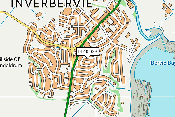 DD10 0SB map - OS VectorMap District (Ordnance Survey)