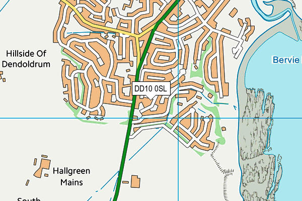 DD10 0SL map - OS VectorMap District (Ordnance Survey)