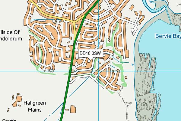 DD10 0SW map - OS VectorMap District (Ordnance Survey)