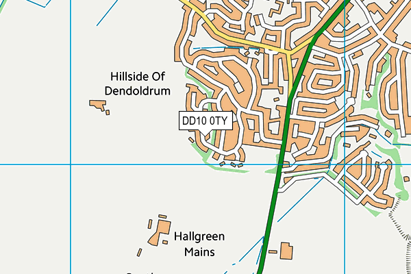 DD10 0TY map - OS VectorMap District (Ordnance Survey)