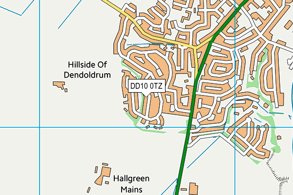 DD10 0TZ map - OS VectorMap District (Ordnance Survey)