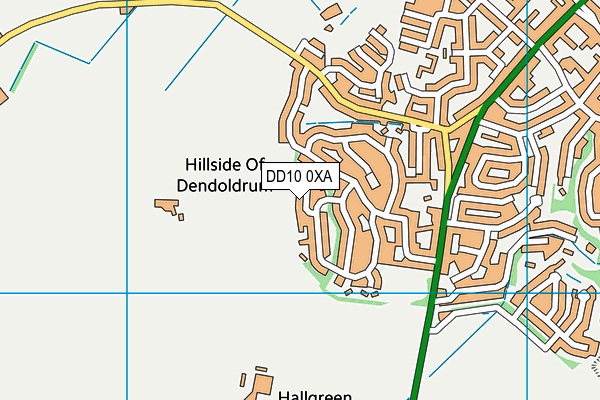 DD10 0XA map - OS VectorMap District (Ordnance Survey)