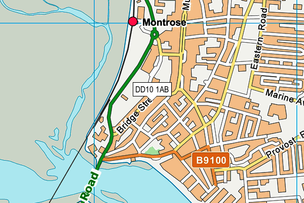 DD10 1AB map - OS VectorMap District (Ordnance Survey)